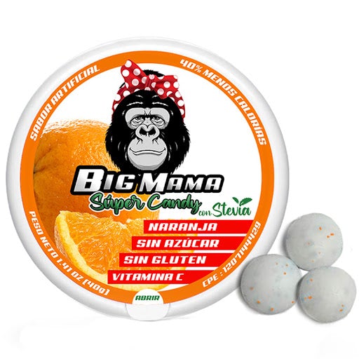 Caramelo Sin Azucar Naranja 40G