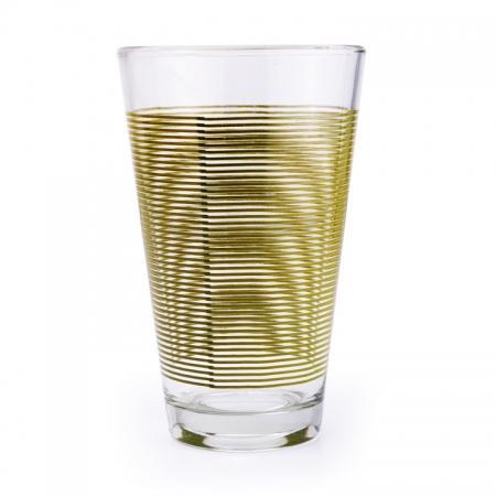 VASO DE VIDRIO CON RAYAS VERDE - Domi Delivery